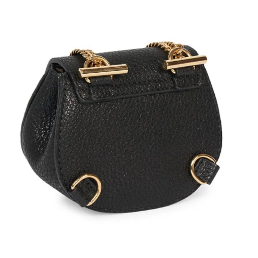 Chloe Drew Leather Crossbody Backpack Black - Picture 3 of 16